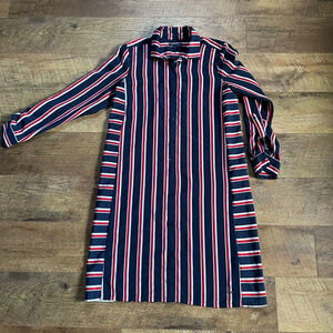 Women's Tommy Hilfiger Striped Shirt Dress Size S Blue Red